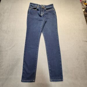 Michael Kors Jeans Womens 2 Blue Selma Skinny Leg Distressed Denim Stretch